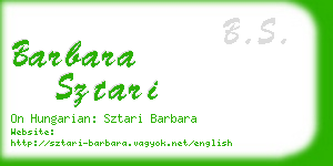barbara sztari business card